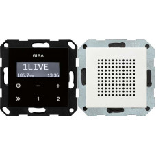 Радиоприемник RDS Gira System 55 с громкоговорителем чисто-белый глянцевый 228003