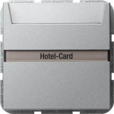 Выключатель карточный Gira System 55 с подсветкой 10A 250V алюминий 014026