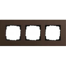 Рамка 3-постовая Gira Esprit Lenoleum-Multiplex коричневый 0213223
