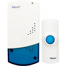 Звонок дверной беспроводной Feron H-138B-E Электрический 32 мелодии белый с питанием от батареек